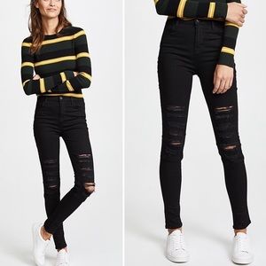 J Brand Maria High Rise Skinny Jean Ripped